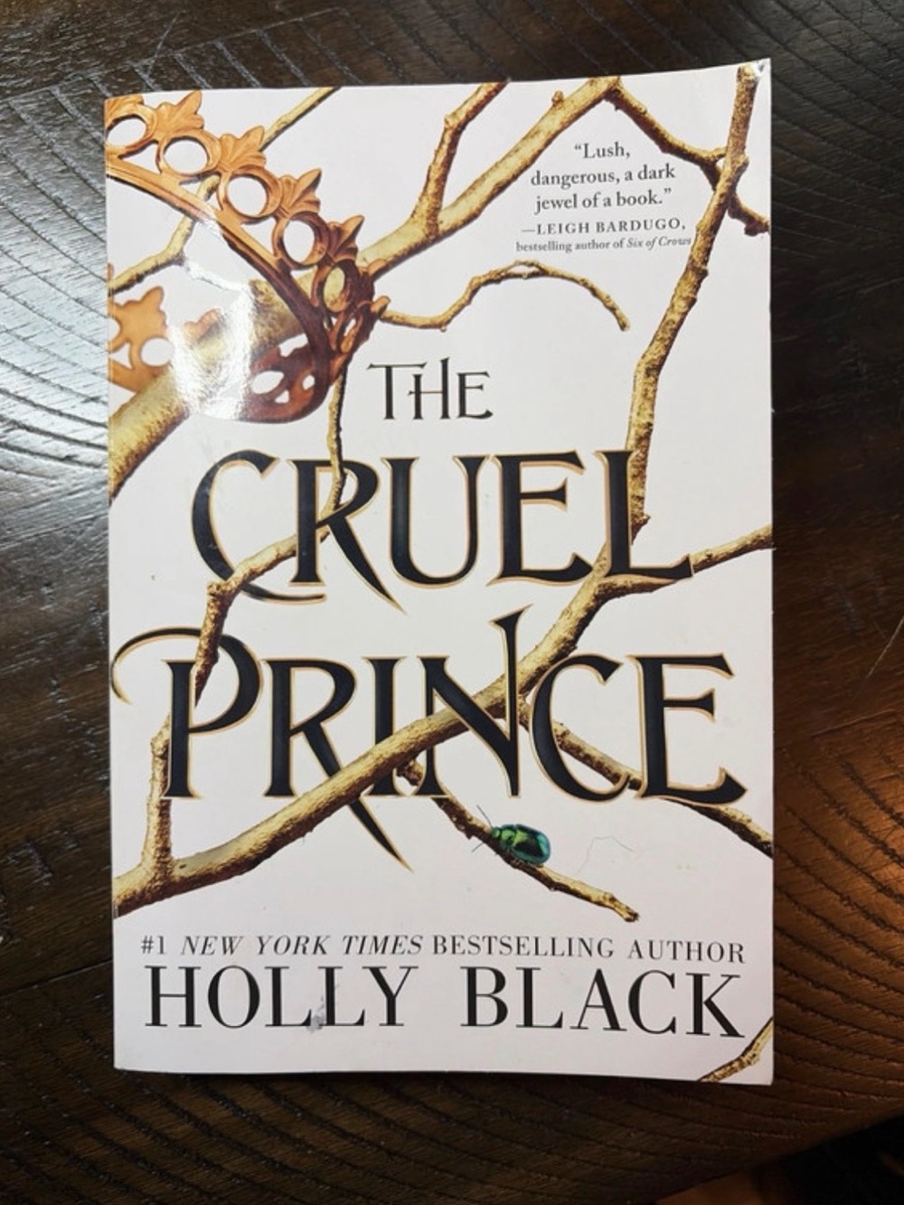 The Cruel Prince Decorative Book Cover — White & Gold Accent